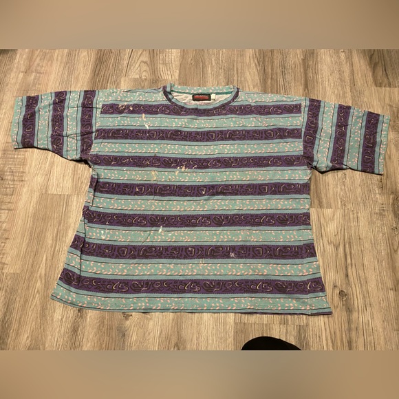 Other - Vintage Single Stitch T Shirt Blue Purple Thrashed Size XL Checkpoint